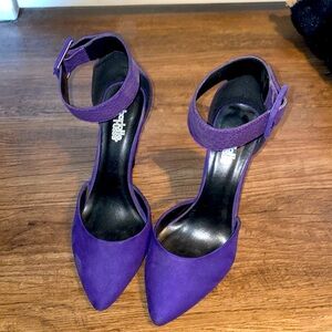 Charlotte Russe Purple Suede stiletto heels size 7. Great condition.